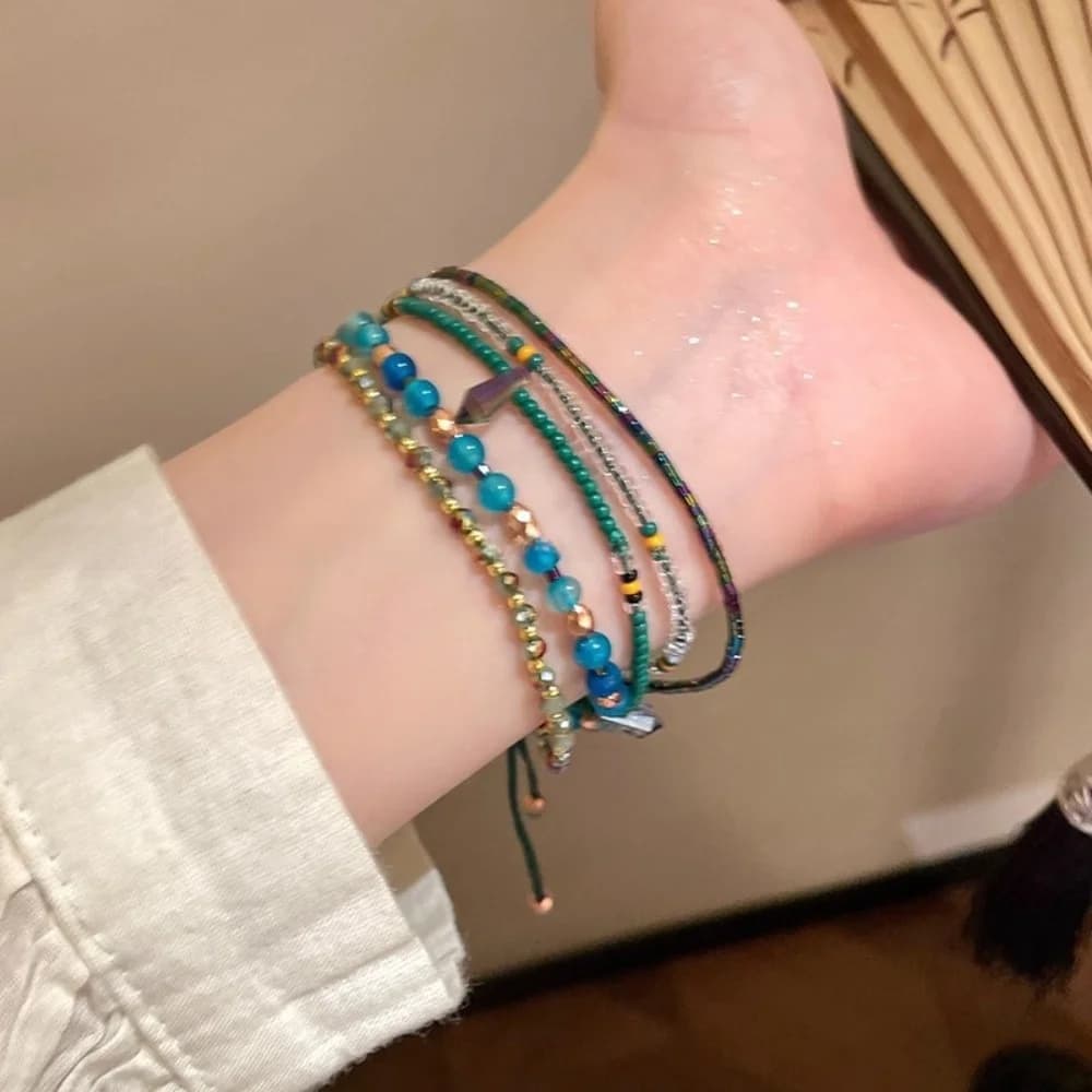 Colorful Beaded Stretchy Bracelet