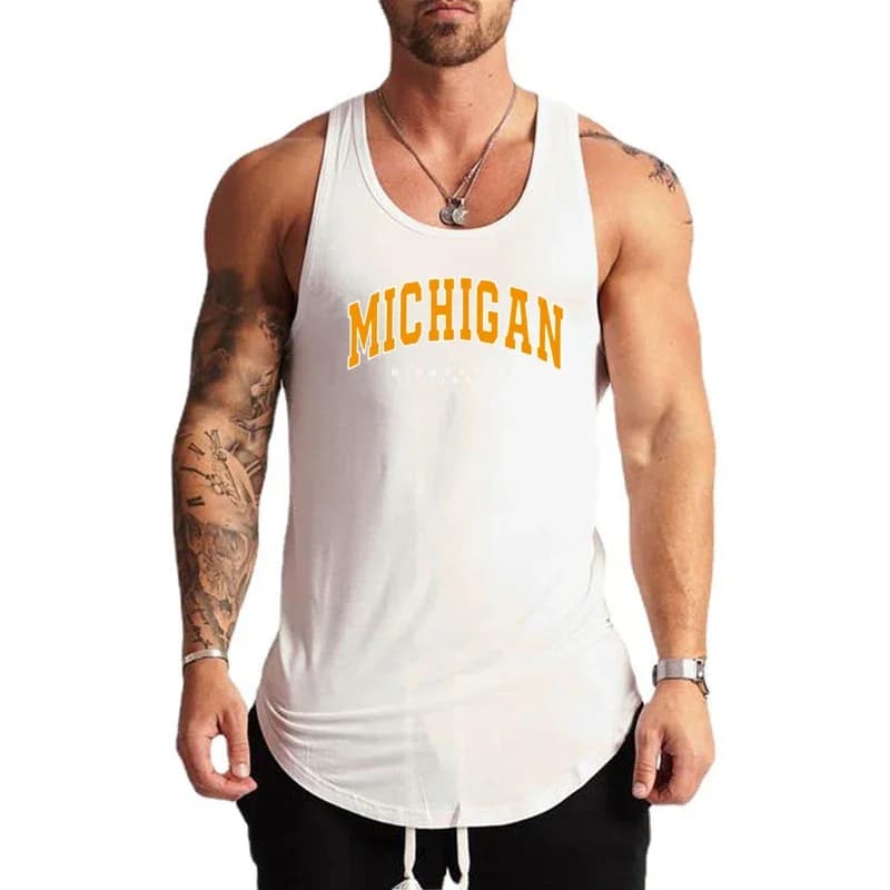 Mens Bodybuilding Clothing Fitness Sportwear Muscle Tank Tops Summer Cotton Running Casaul Vests Gym Workout Sleeveless Shirts