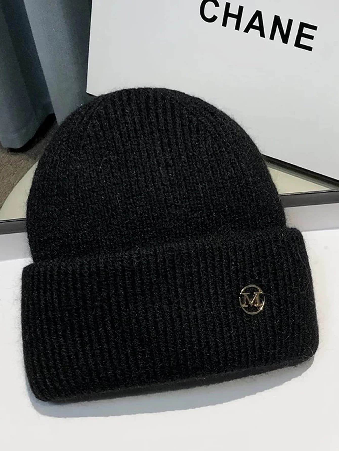 Fleece-Lined Knit Beanie with Ear Protection