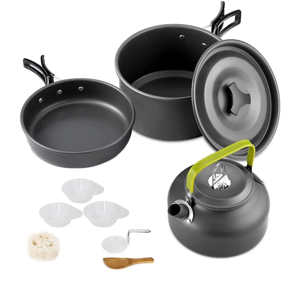 Aluminum Camping Cookware Set for 2-3 People