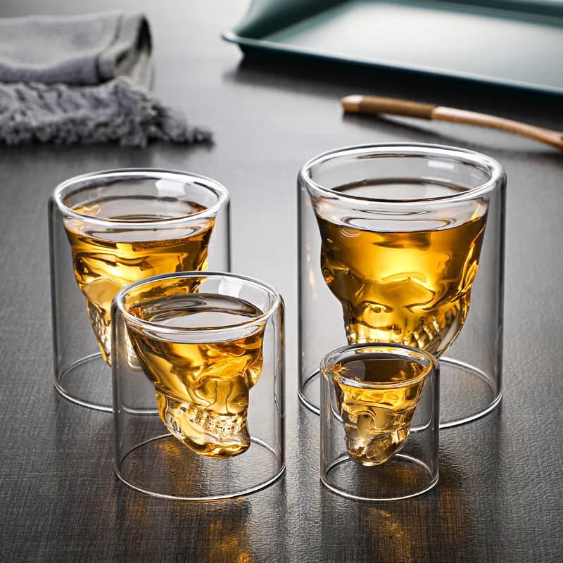 Double Bottom Crystal Glass Cup