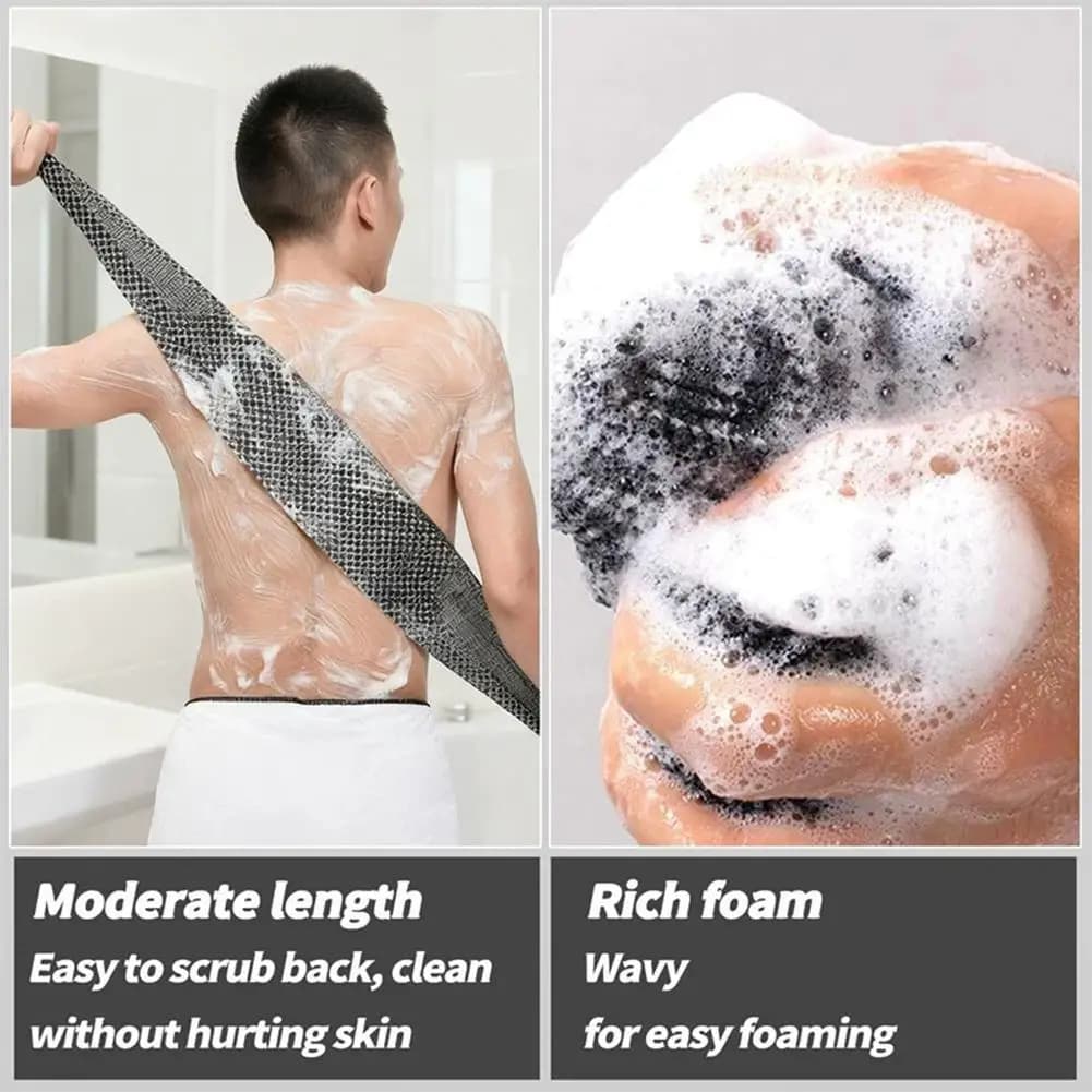 Exfoliating Bath Towel with Extended Length