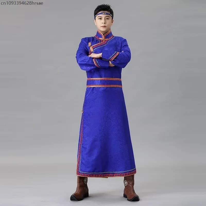 Mongolian Traditional Ethnic Grassland Robe