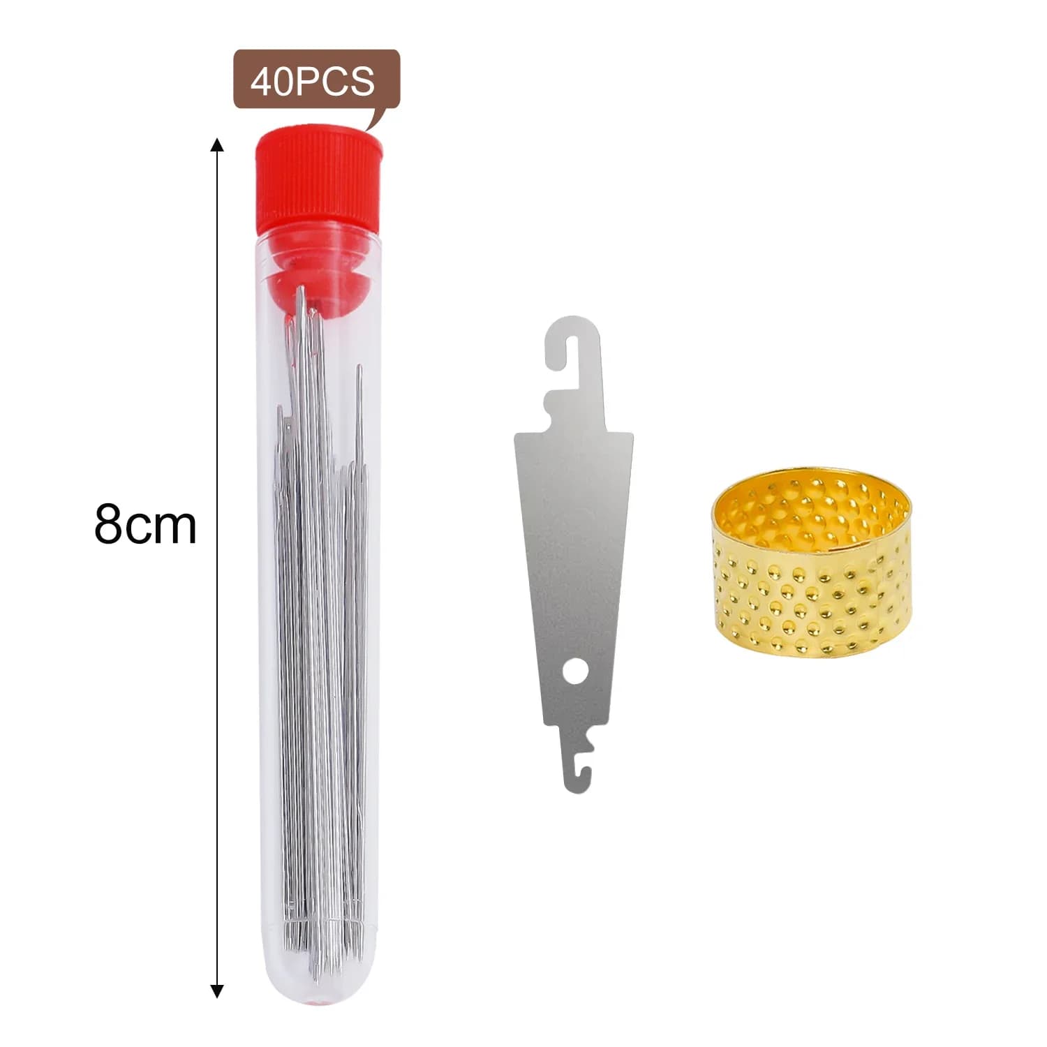Big Eye Sewing Needle Set with Threading Tools