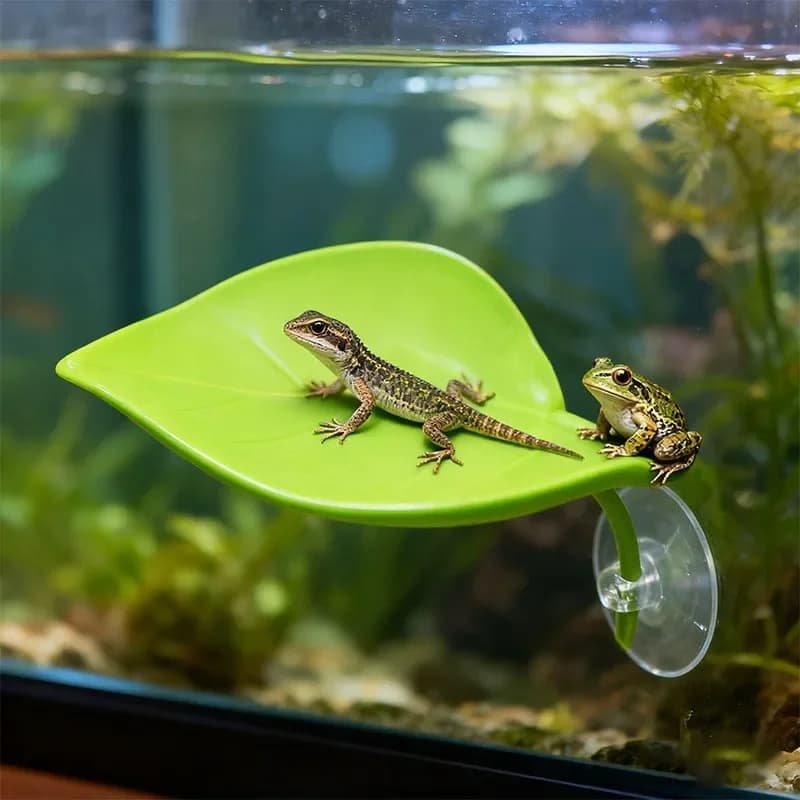 Reptile Basking Leaf Terrace With Suction Cup
