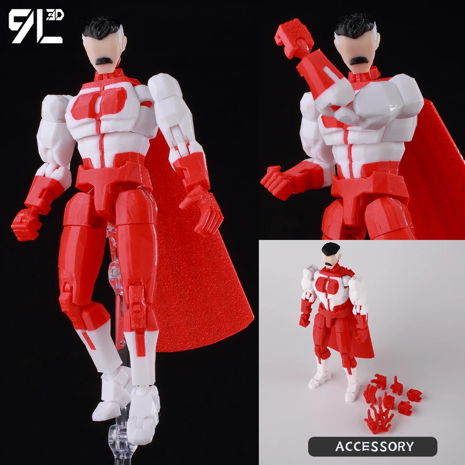Nova T Posable Action Figure with Interchangeable Parts