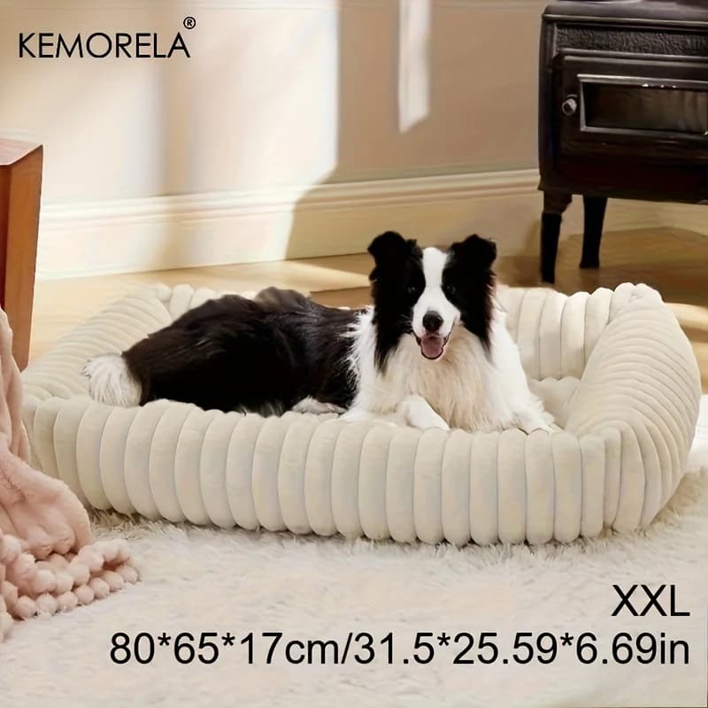 Orthopedic Plush Dog Bed for Medium Large Dogs