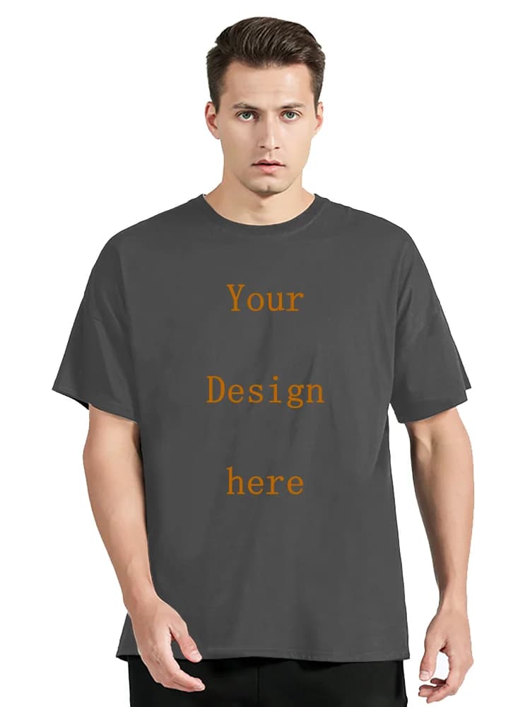 Men's Cotton T-shirt Personalized Your Design Here Custom Text Tshirt for Men Add Your Own Design Fashion T Shirt Men Clothing