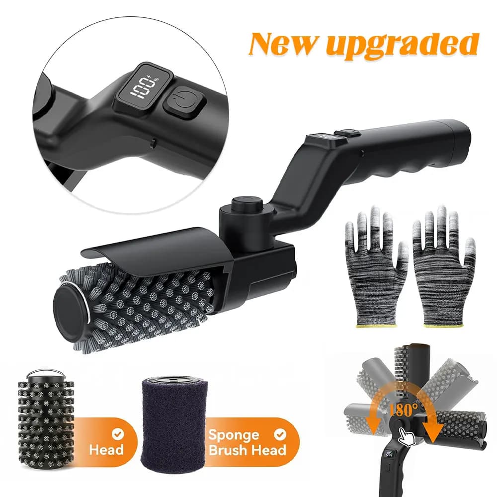 Electric Grill Brush With 180° Adjustable Head