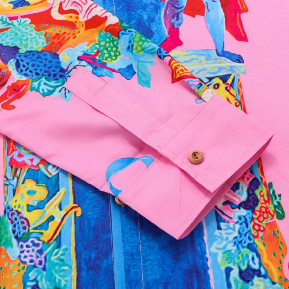 Men's Oversized Printed Button-Up Shirt
