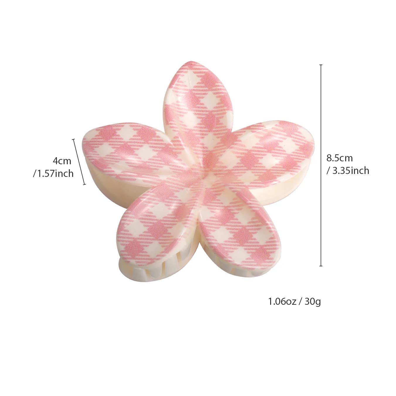 Cute and Pastel Hair Accessories: Checkered Bows, Cherry Blossoms, and Frangipani Hair Clips for Girls (Back-of-Head Hairpins)