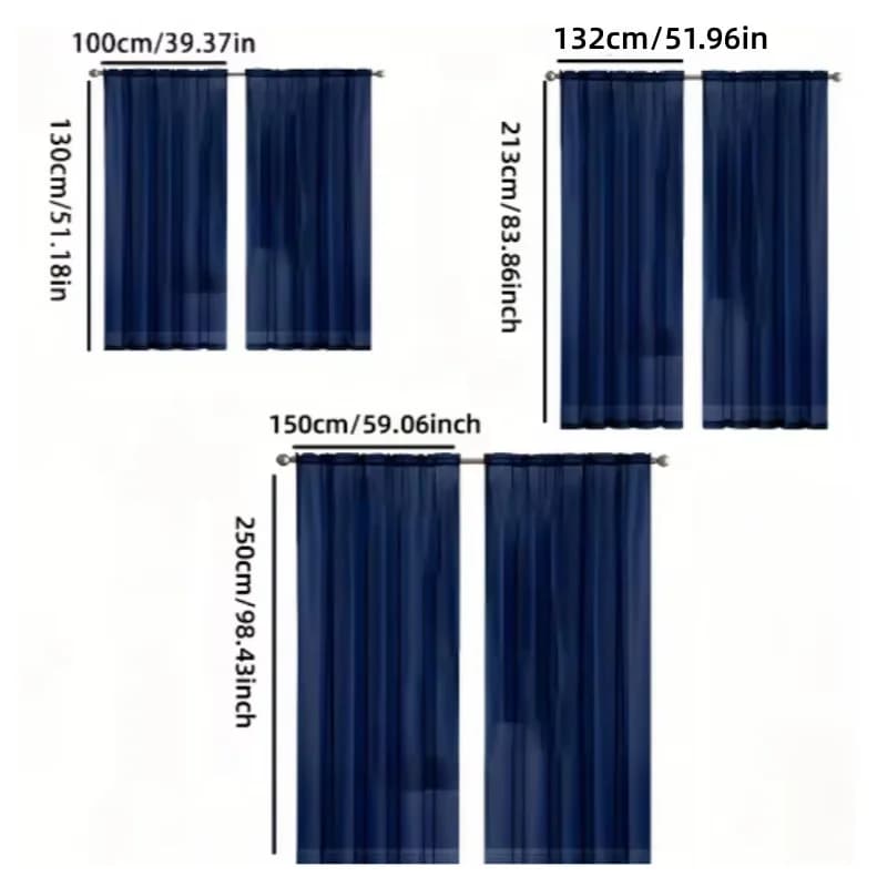 Sheer Tulle Curtains with Rod Pocket