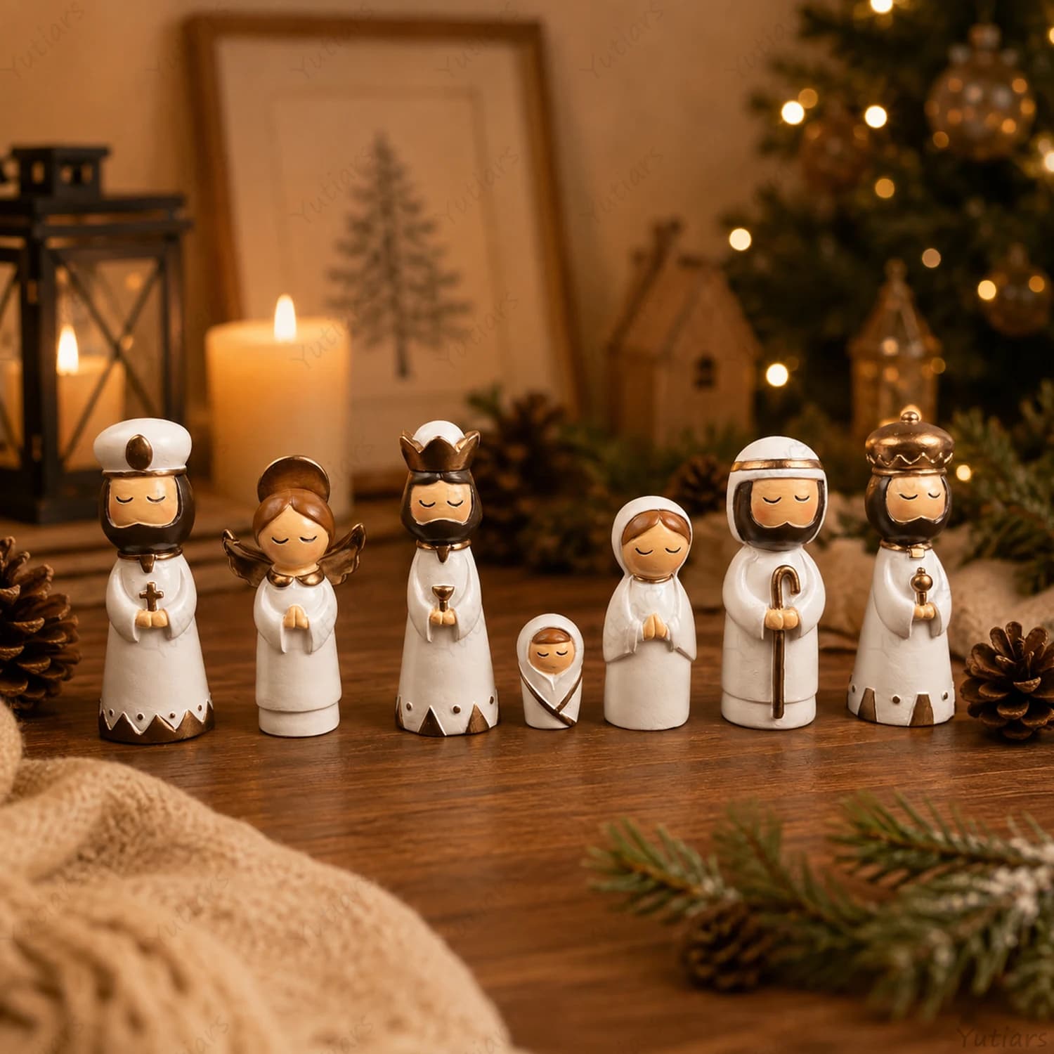 Ceramic Nativity Figurine Set