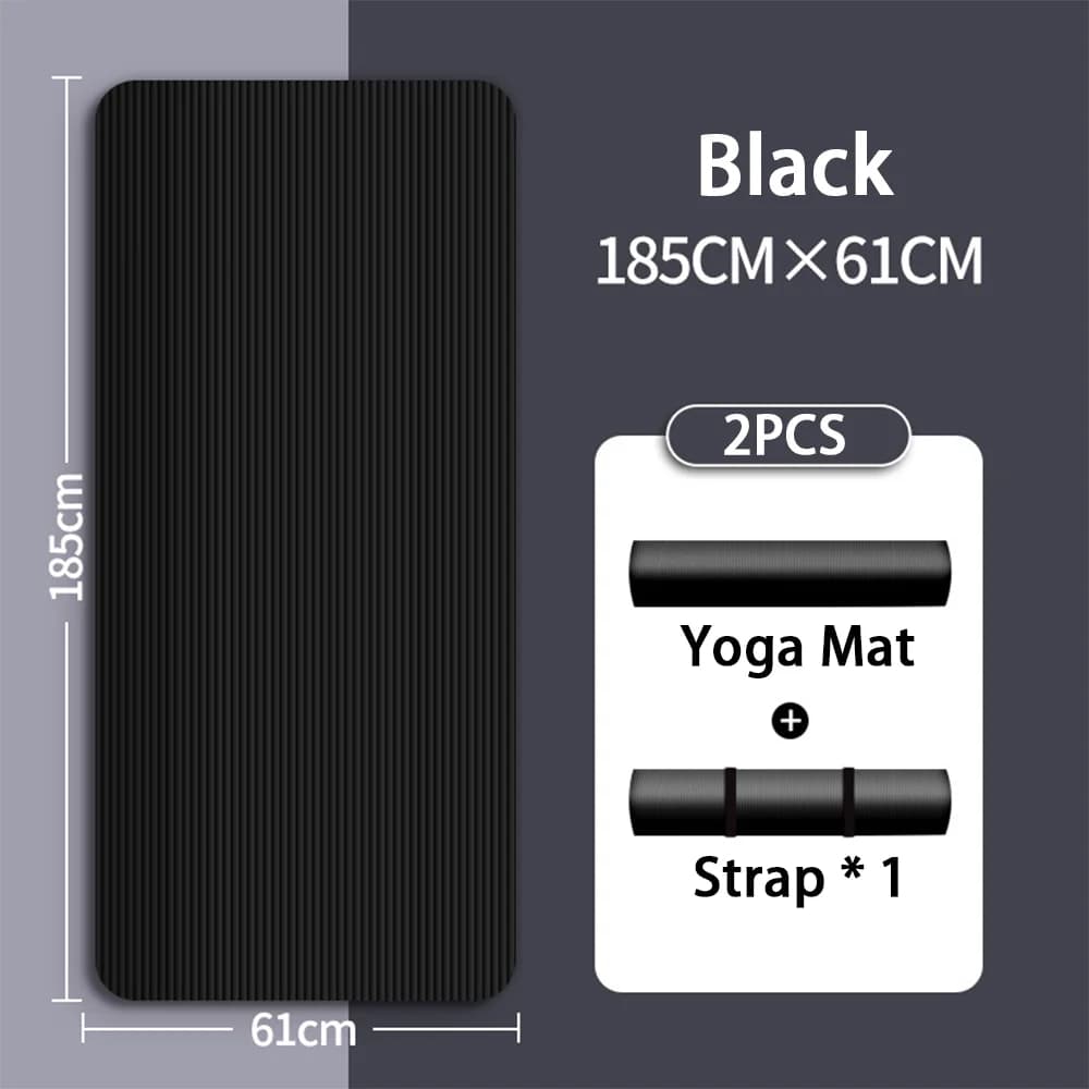 8mm NBR Yoga Mat with Carrying Strap