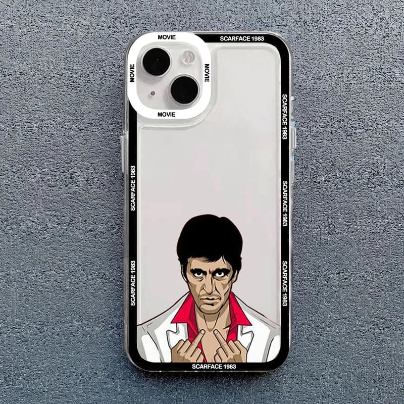 Scarface 1983 Film Al Pacino Movie Phone Case for IPhone 11 12 13 Mini 14 15 16 Pro XS MAX 8 7 Plus X XR Shockproof Cover Fundas