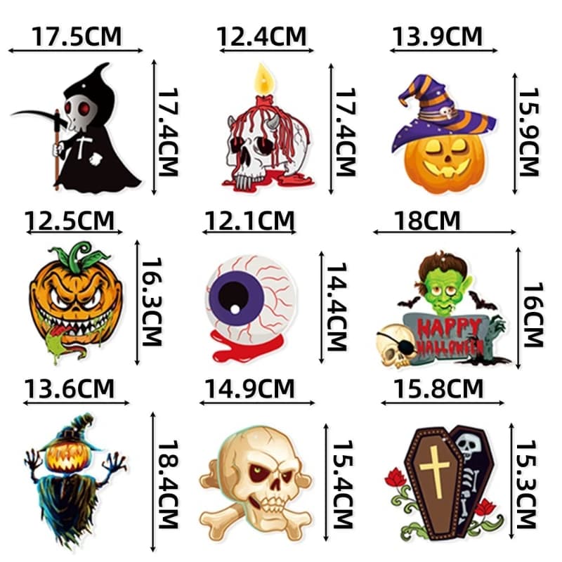 Halloween Party Decorations Triangle Banners Spiral Hanging Props Ghost Festival DIY