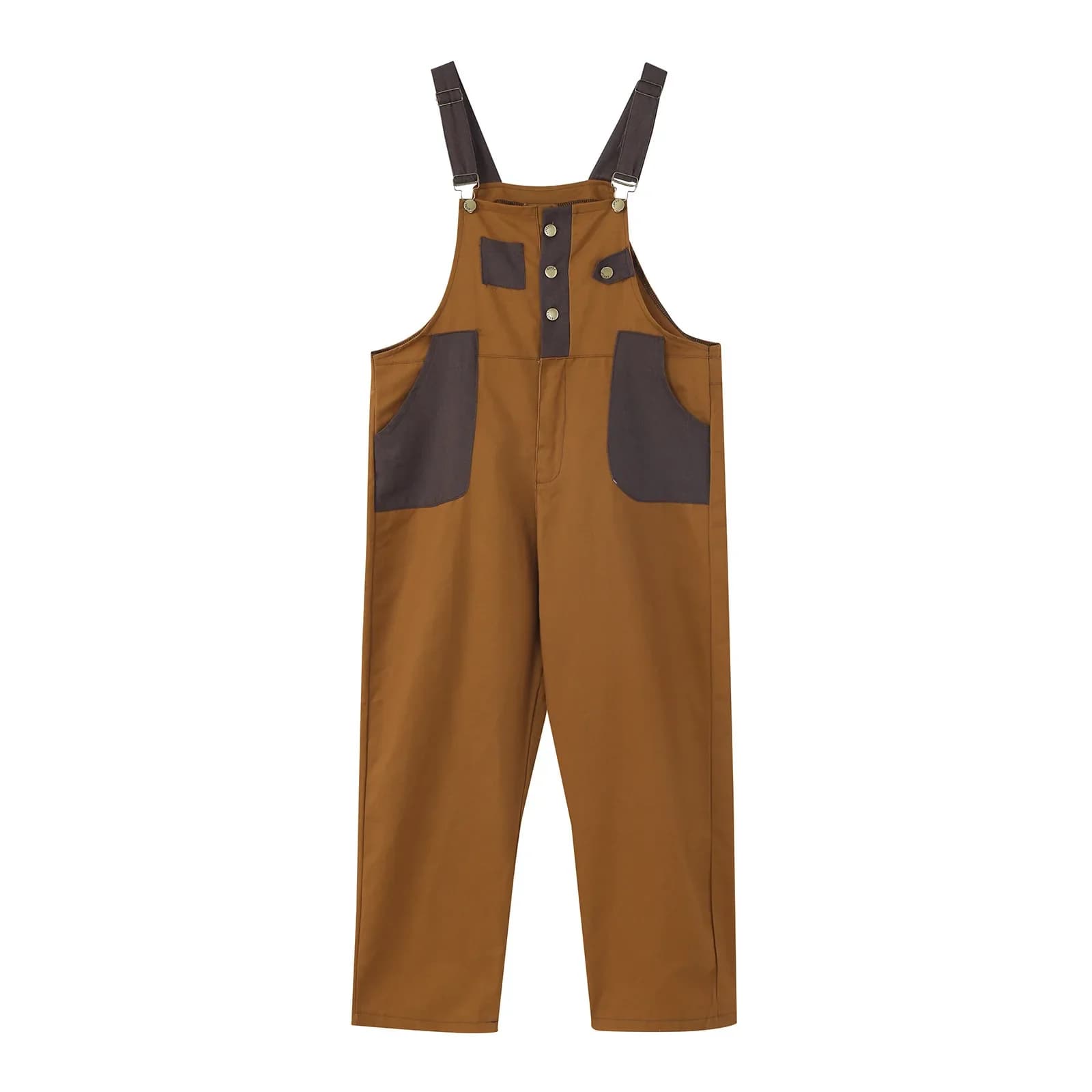 Unisex Loose-Fit Work Overalls Cargo Pants
