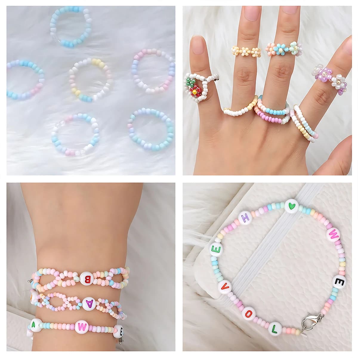 3mm Seed Beads Jewelry Making Kit 24 Colors