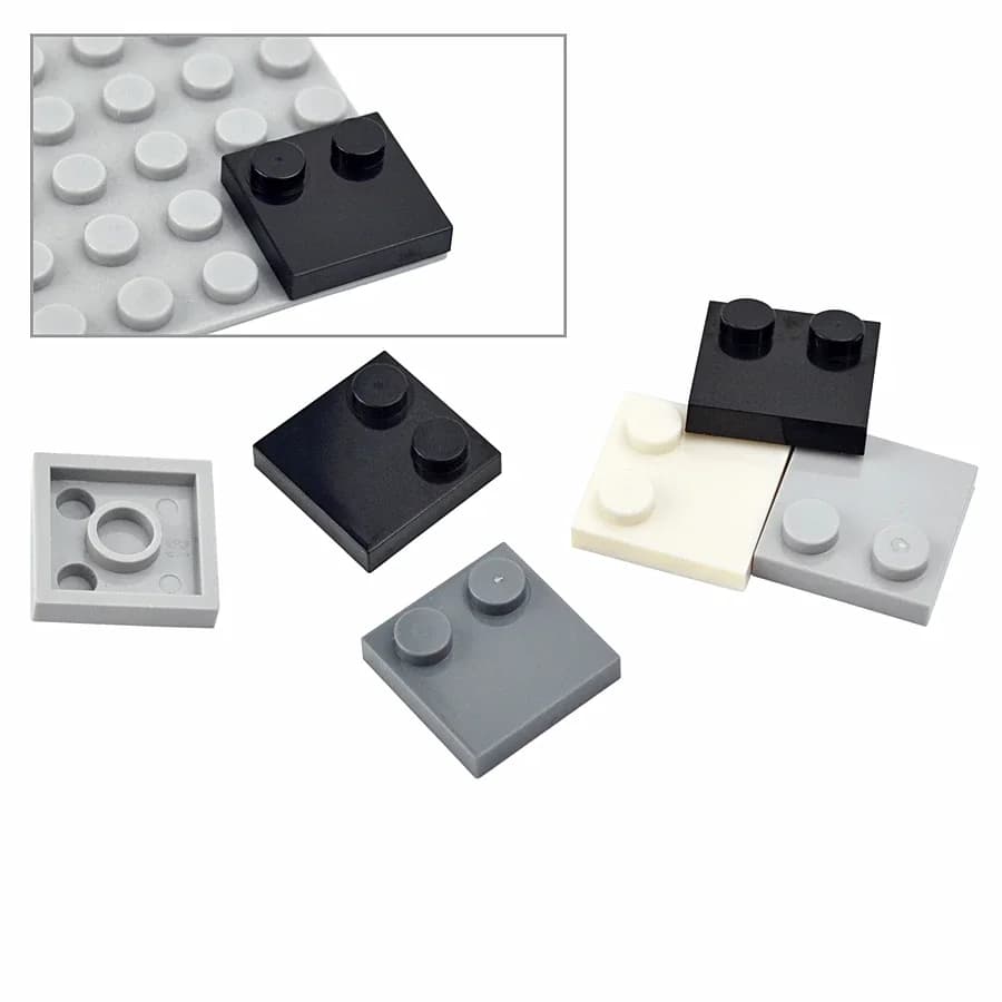 Building Block Plastic Tiles 2x2 Pieces