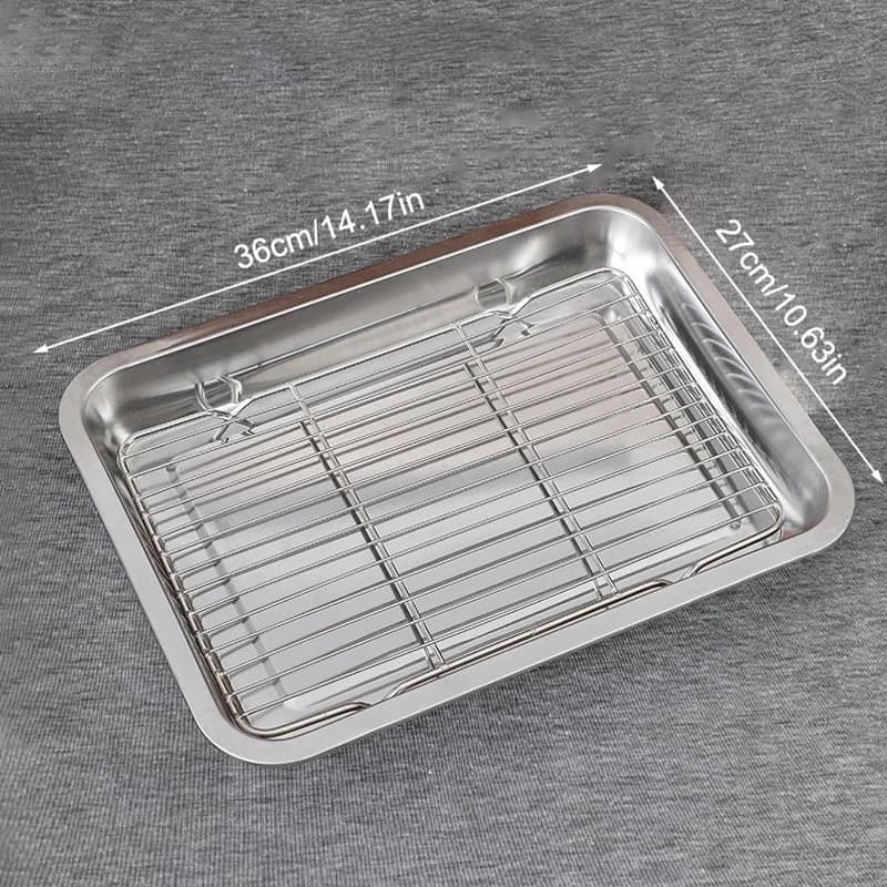 Stainless Steel Baking Pan Set with Cooling Rack