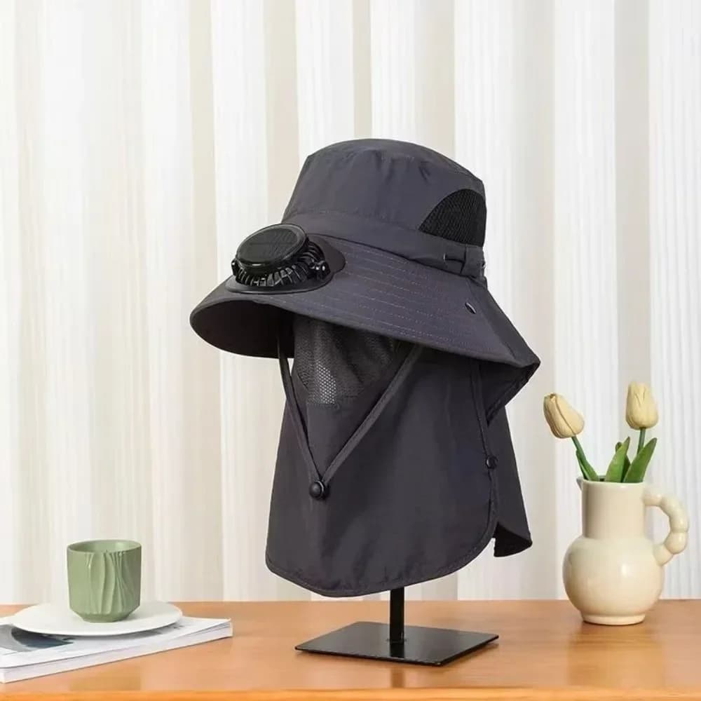 Solar Fan Hat with UV Protection