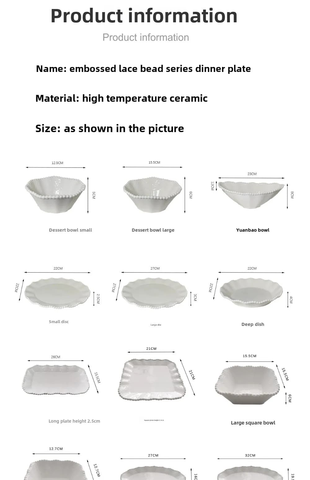 Ceramic Pearl Plates & Bowls Set - Practical Breakfast Tableware, Perfect for Modern Home Dining & Daily Use