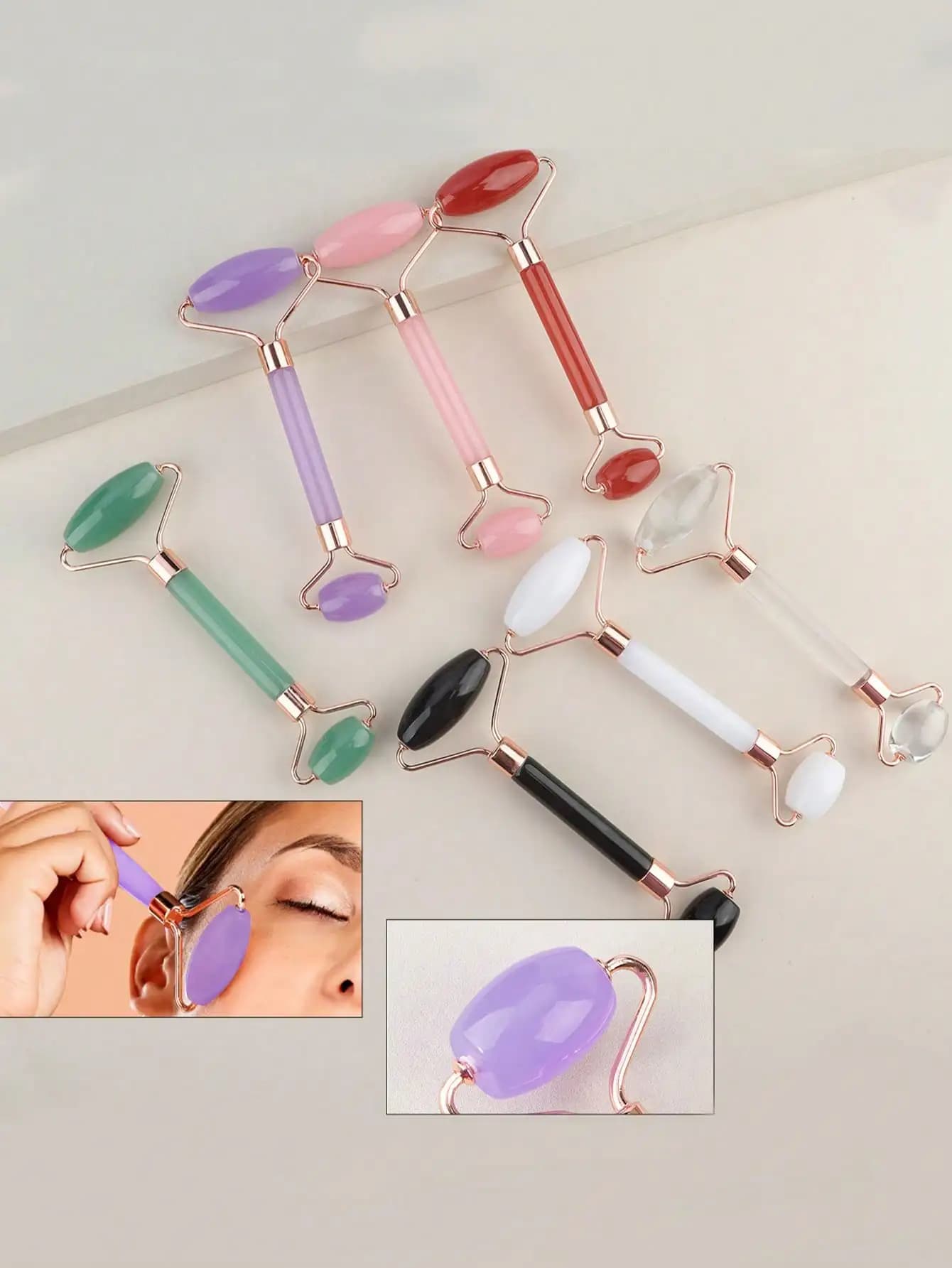 Natural Aventurine Jade Face Roller Dual-End