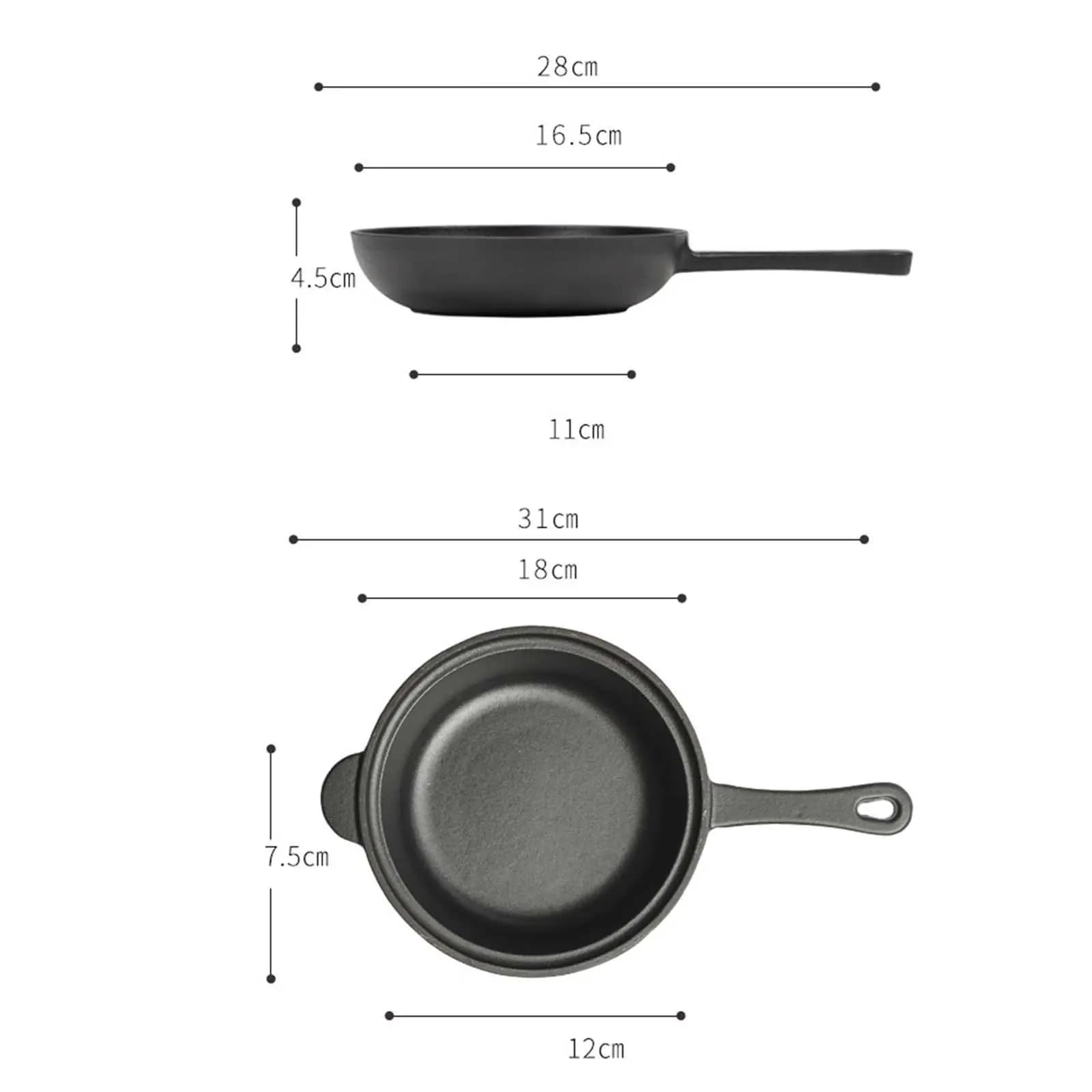 Cast Iron Pot with Lid and Skillet