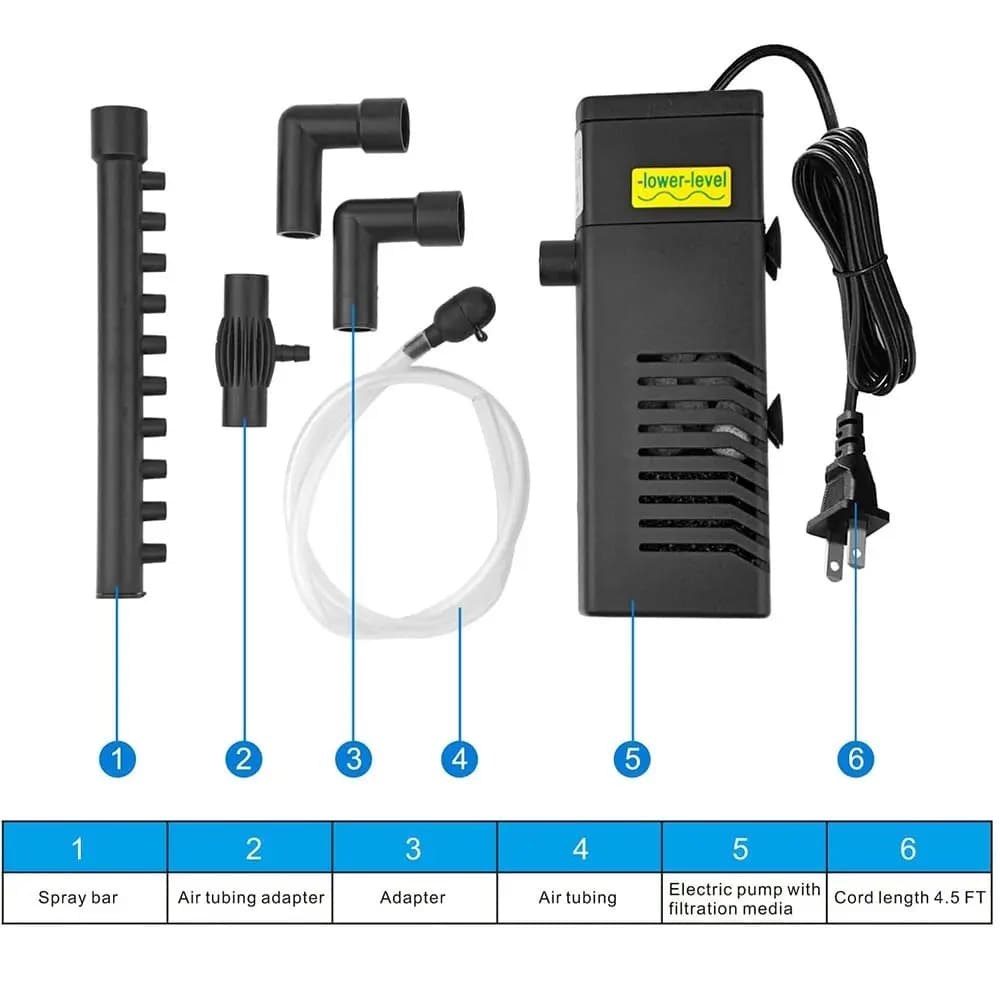 Internal Aquarium Filter with Pump