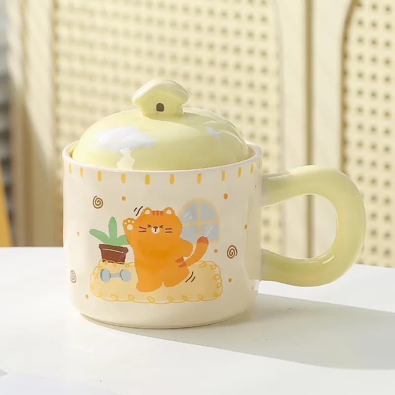 Cartoon Mug Ceramic Cup Cute Couple Water Cup Funny Mugs Coffee Cups Drinkware Original Breakfast Cups Personalized Gift Tea Bar