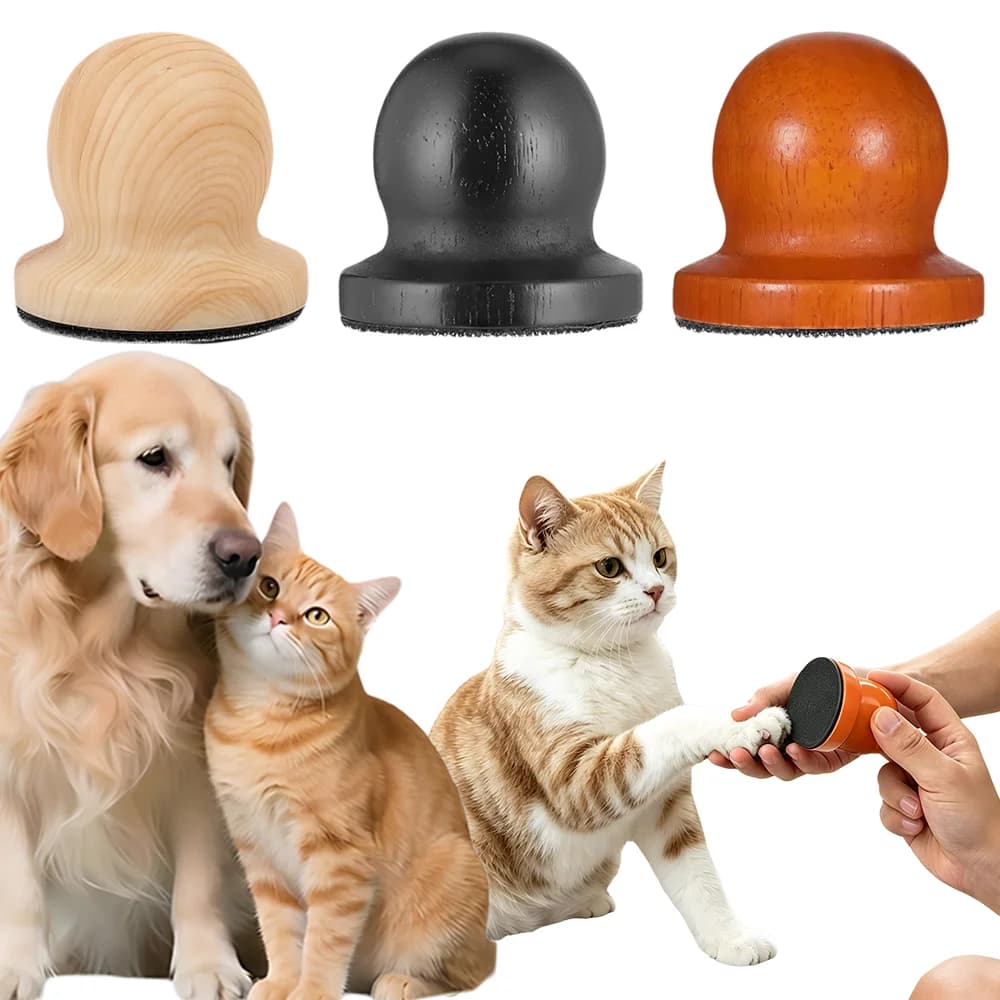 Wooden Pet Nail File with Replaceable Sandpaper