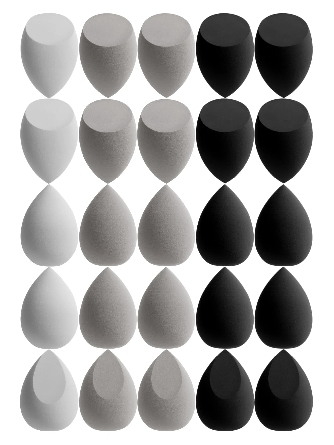25 Beauty Eggs (Makeup Sponges), Foundation Makeup Mixed Beauty Sponges, Flawless Application for Liquid, Cream and Powder, Multi-Color Makeup