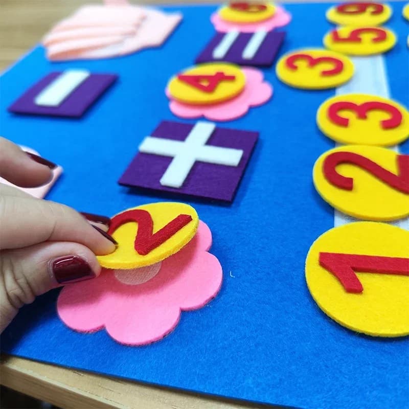 Children Early Education Enlightenment Cognitive Mathematics Busy Board Felt Board Montessori Toys Math for Kids Toys Gifts
