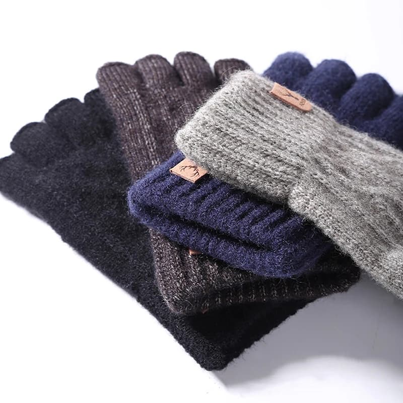 Alpaca Wool Half-Finger Gloves