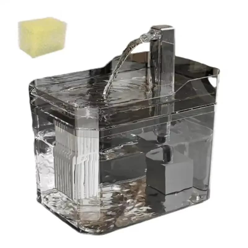 Clear Circulating Cat Water Fountain