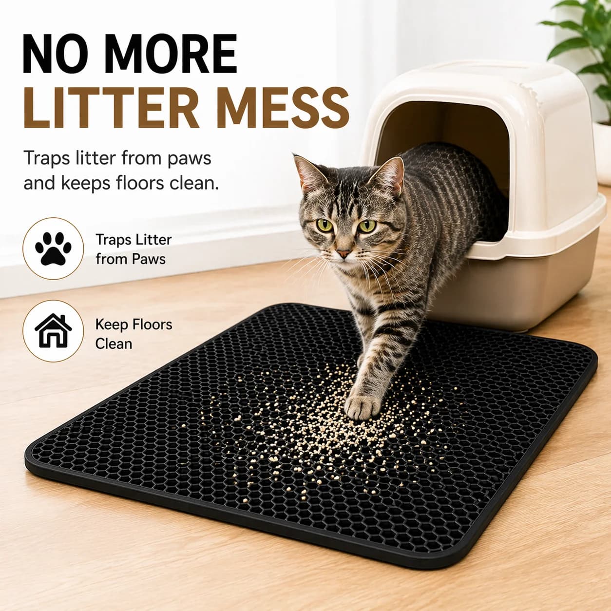 Honeycomb Double Layer Cat Litter Mat