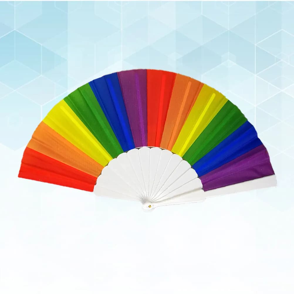 Rainbow Folding Fans