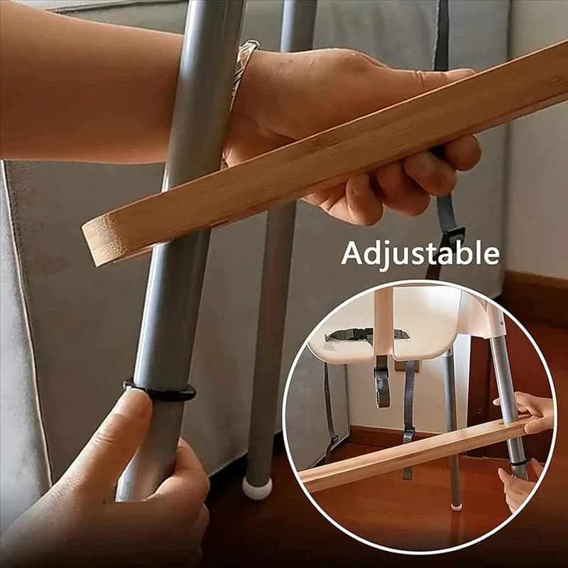 Adjustable Bamboo High Chair Footrest