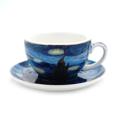 Van Gogh Starry Night Ceramic Coffee Cup Set