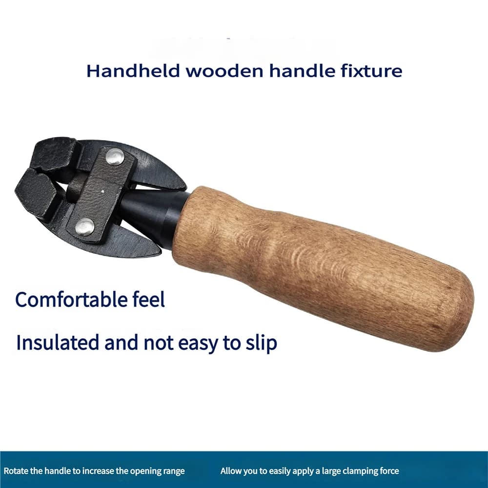 New Handheld Clamp Wooden Handle Fixture Jewelers Holder Jewelry Making Hand Tool Benchwork Jewellery Goldsmith holding Tools