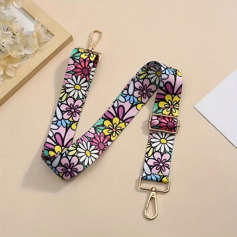 Handbag Shoulder Strap, Highly Suitable for Ladies' Handbags, Featuring A Fashionable Style with Printed Patterns.