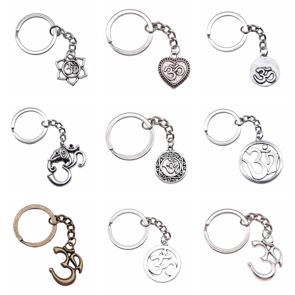 Om Symbol Yoga Keychain Pendant