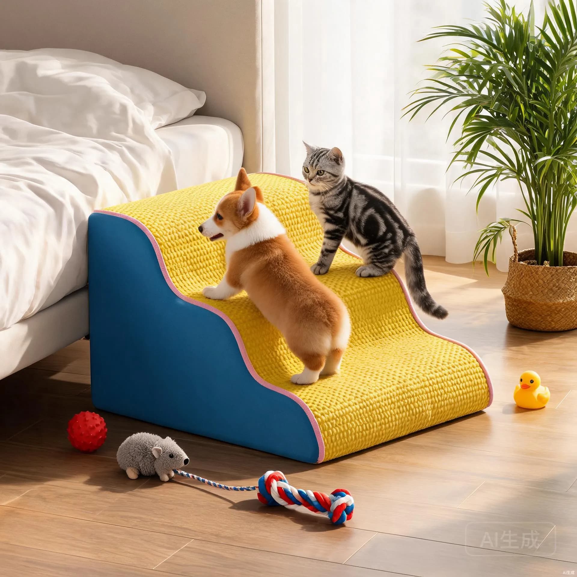 Pet Stairs with Detachable Sponge Cushioning