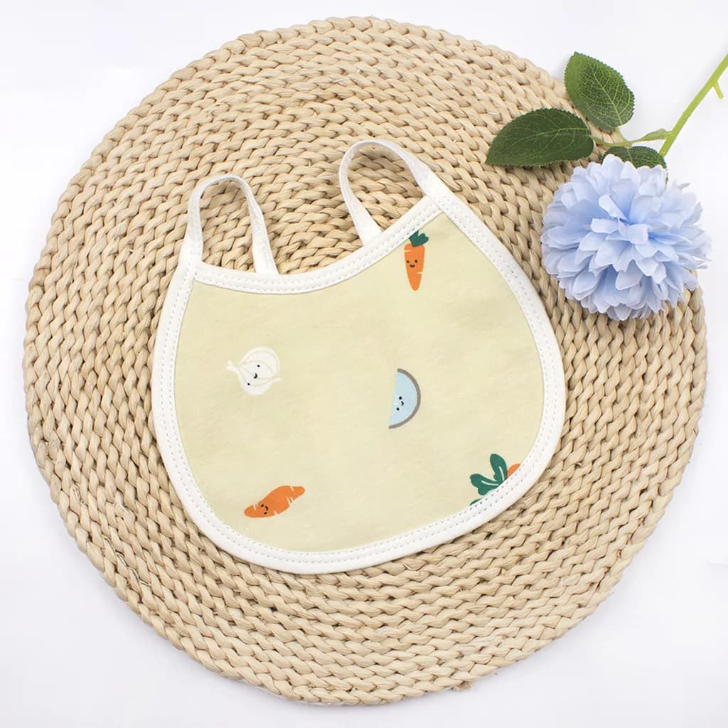 Baby Bib Newborn Products Baby Printed Waterproof Lace Up Bib Children's Boy and Girl Eating Bib Drool Towel Absorbent Towel