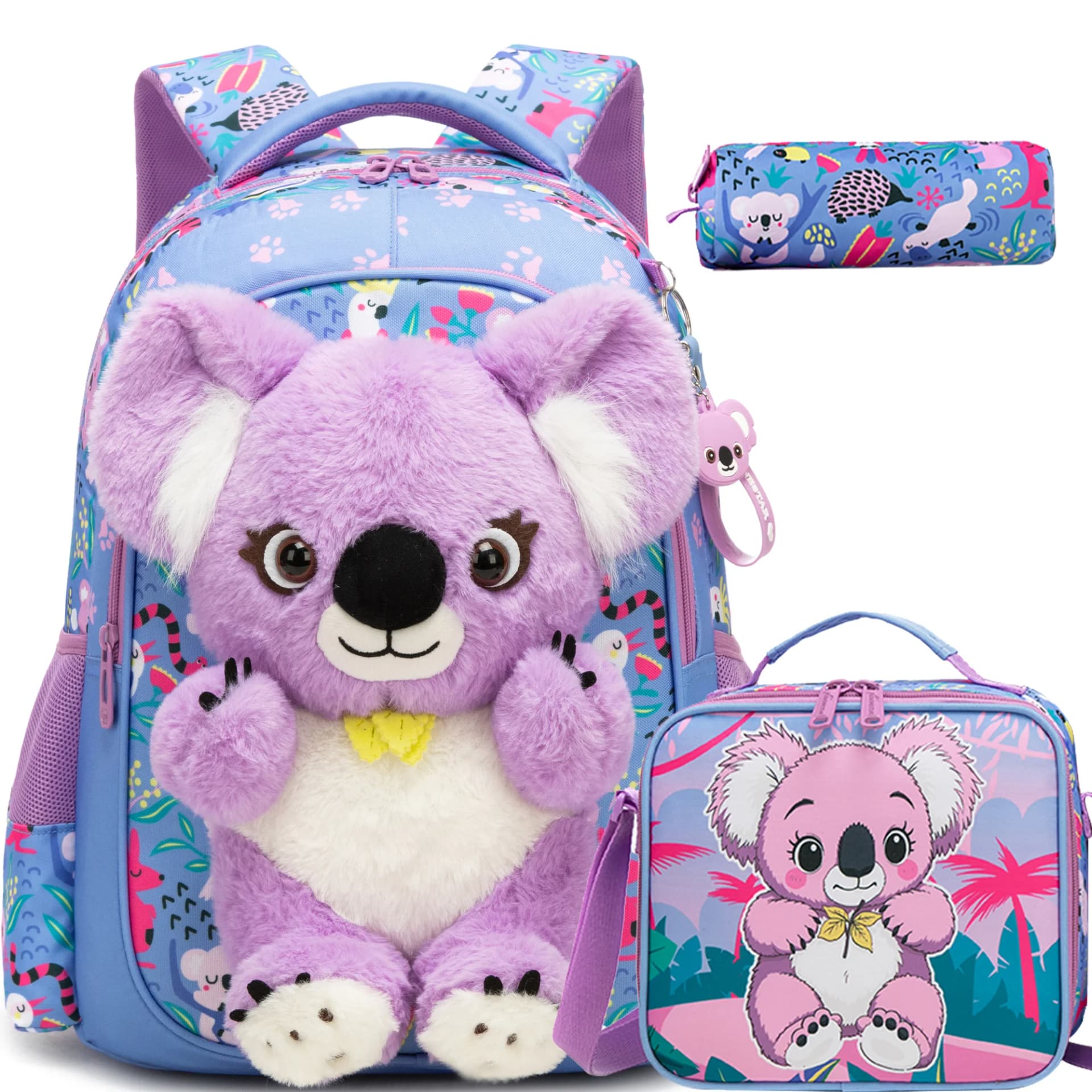 Girls School Backpack with Lunch Bag and Pencil Case