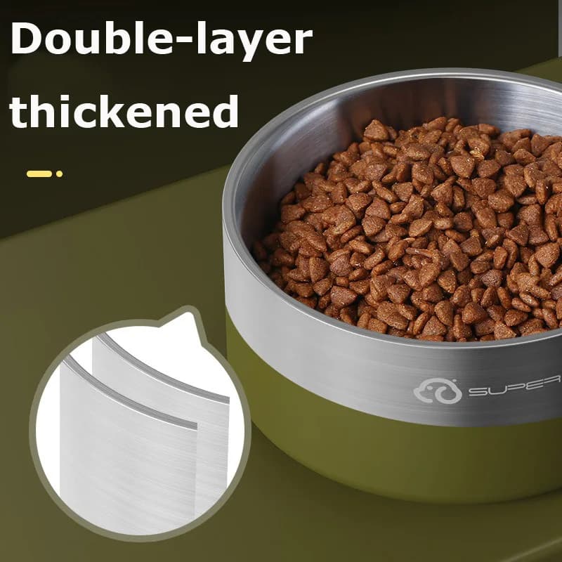 Stainless Steel Double Wall Insulated Pet Bowl