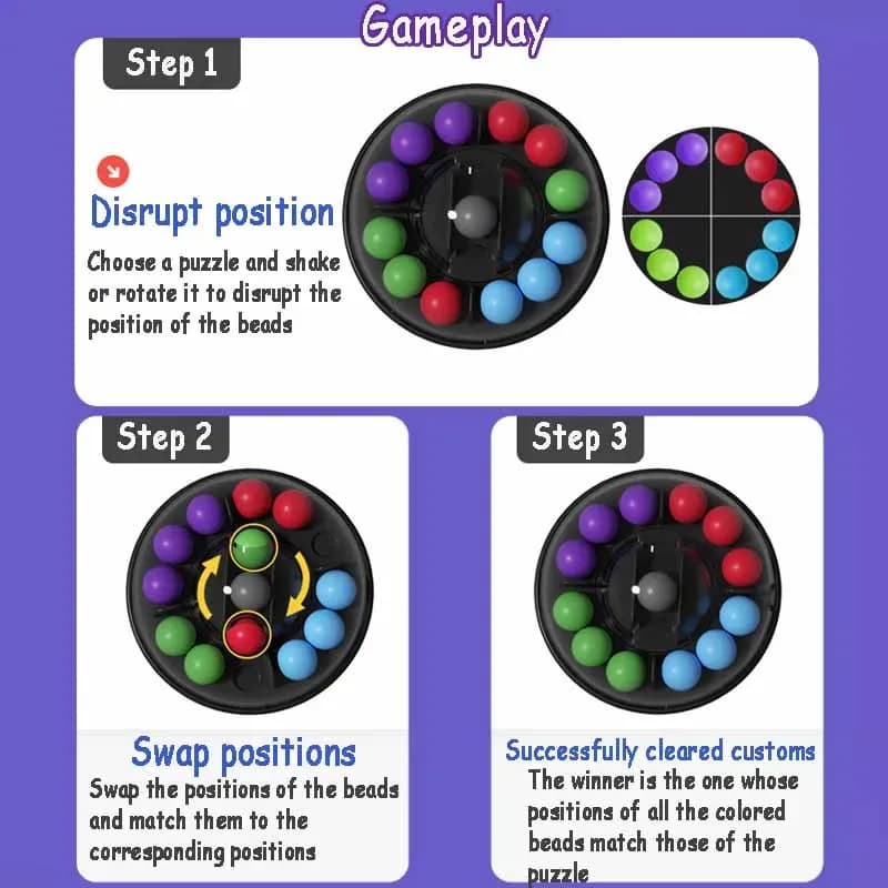 Rotating Magic Bead Puzzle Ball