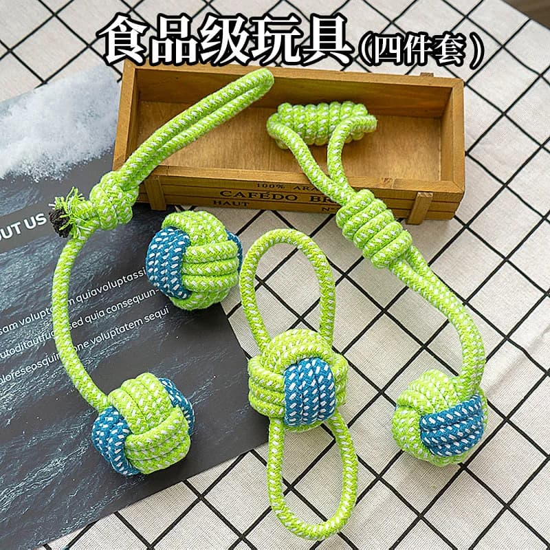 Interactive Cotton Rope Dog Toy Set