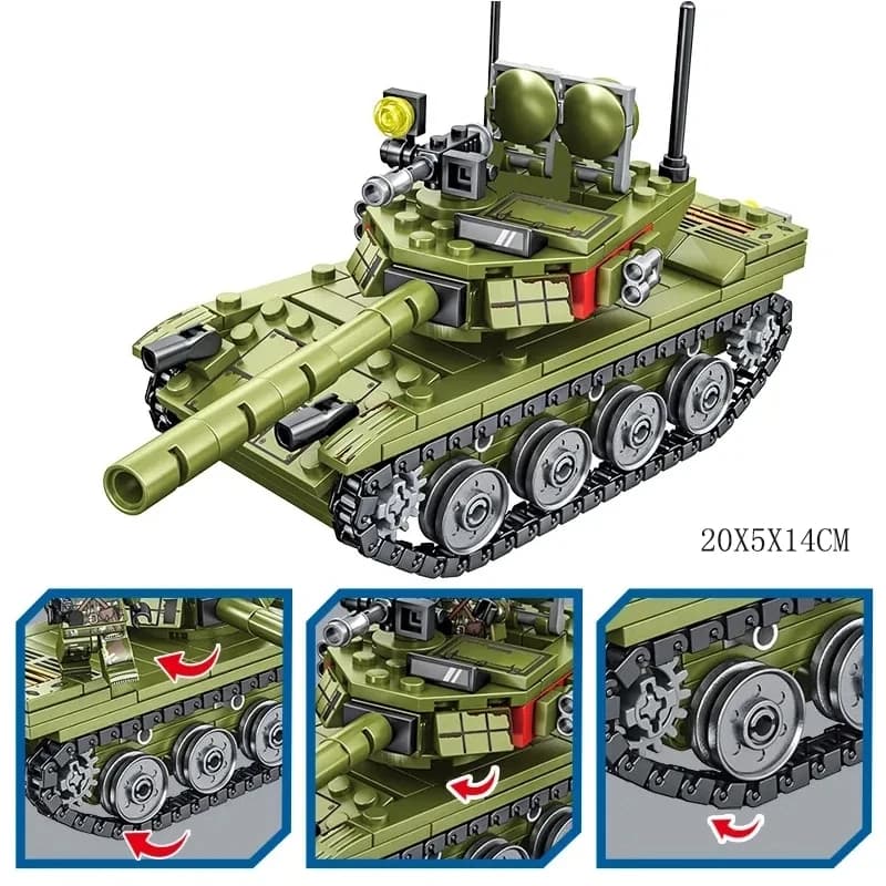 Military Tank Building Block Model Kit