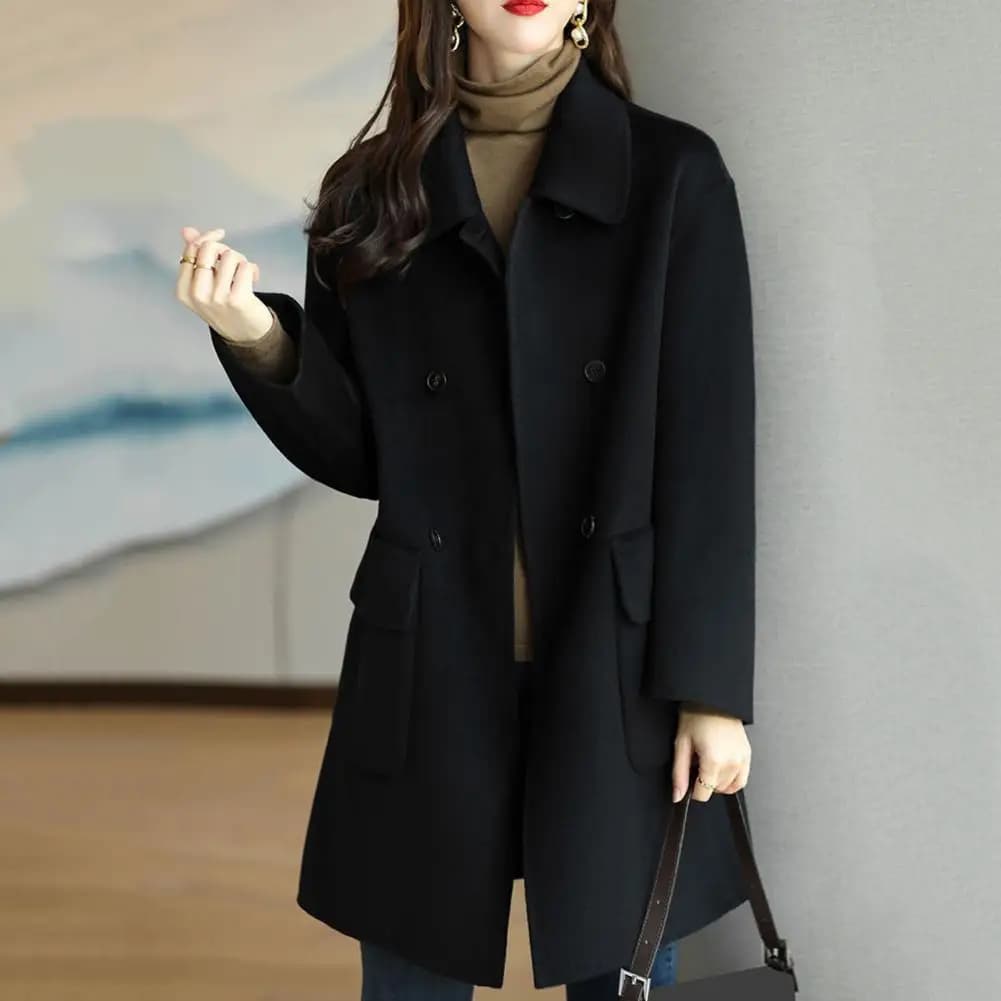 Women's Mid-Length Polyester Coat